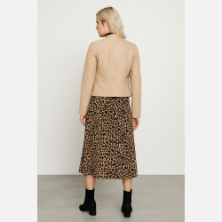 ACOM Stilfuld PU-jakke i beige