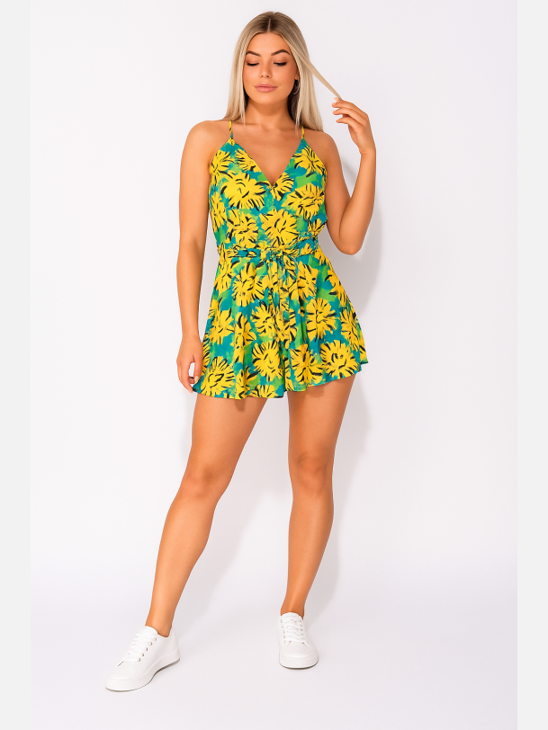 ALICE Playsuit i blomsterprint 