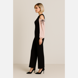 ASOS Open shoulder jumpsuit i sort farve