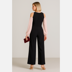 ASOS Open shoulder jumpsuit i sort farve