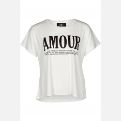 AUBREY Plus size T-shirt med tekstprint � casual og cool fra Jollyyoung.dk