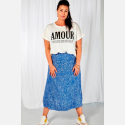 AUBREY Plus size T-shirt med tekstprint � casual og cool fra Jollyyoung.dk