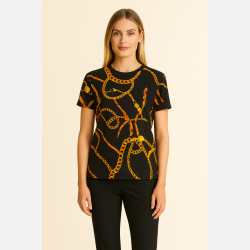 BXULMILLE Sort top med print