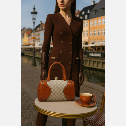 CAKLI Brun bowler h�ndtaske