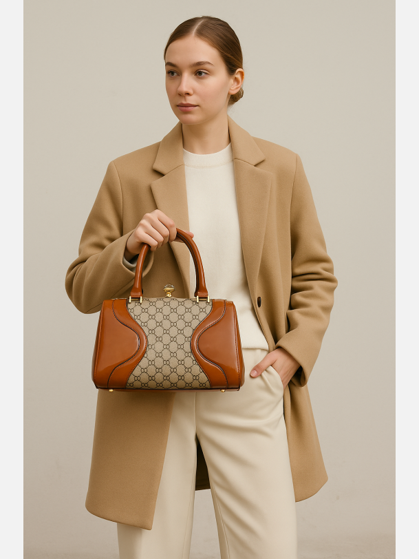 CAKLI Brun bowler h�ndtaske