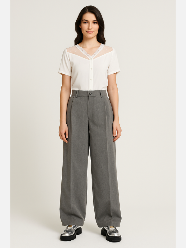 CORIETE Hvid bluse med blonder � Feminin elegance fra Jollyyoung.dk