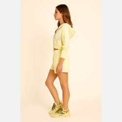 DANIELLE Top og shorts s�t i gul pastelfarve