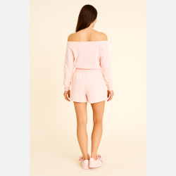 DANIELLE Top og shorts s�t i lyser�d pastelfarve