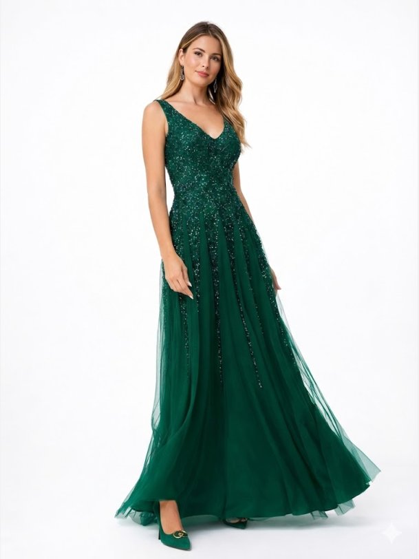 DARLING Maxi-kjole med pailletter