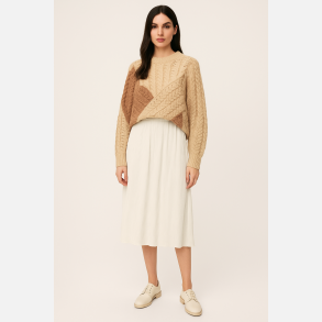 DENISE Hvid plisseret nederdel � Klassisk og feminin stil fra Jollyyoung.dk