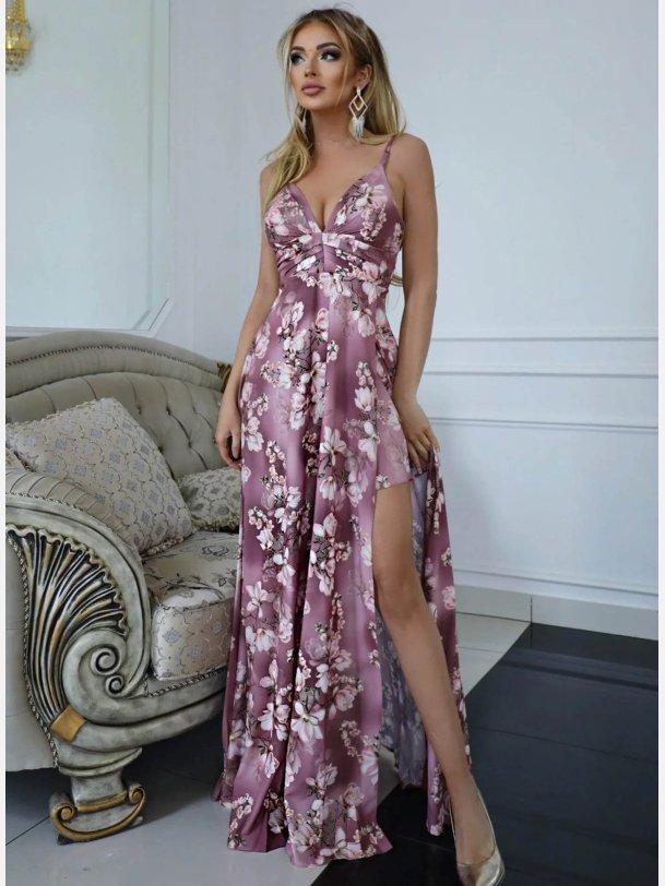 DORJANA BIS Maxi kjole i blomsterprint