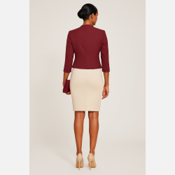 EDE VIP Kort blazer i bordeaux farve