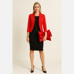 EDE VIP Kort blazer i r�d farve