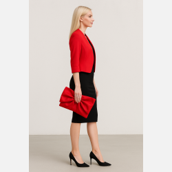 EDE VIP Kort blazer i r�d farve