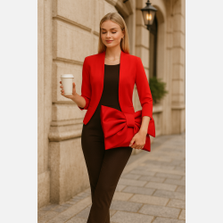 EDE VIP Kort blazer i r�d farve