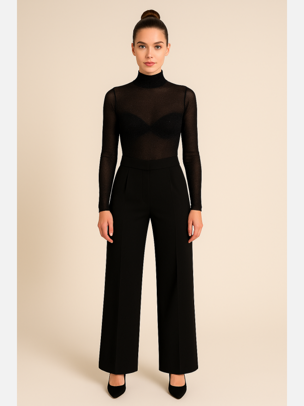 FAIRY Top i stertchy metallic materiale