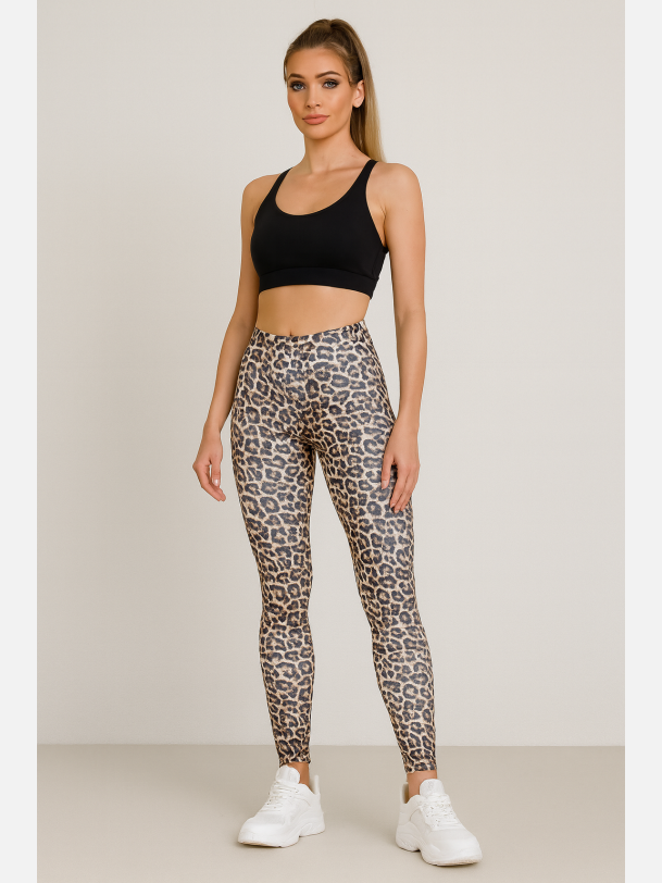 Eksklusiv FREYA leggings i leopard animal-print