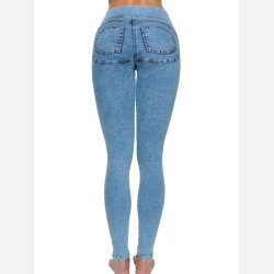 FREYA PANTS Denim � Push-up denim bukser med stretch fra Jollyyoung.dk