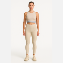 FREYA PANTS Original Beige � Push-up leggings med shaping effekt fra Jollyyoung.dk