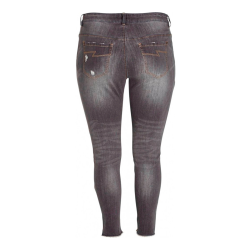 FIA Plus size denim bukser med sliddetaljer � komfort og stil fra Jollyyoung.dk