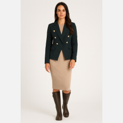 GALIO Gr�n habitjakke med guld knapper