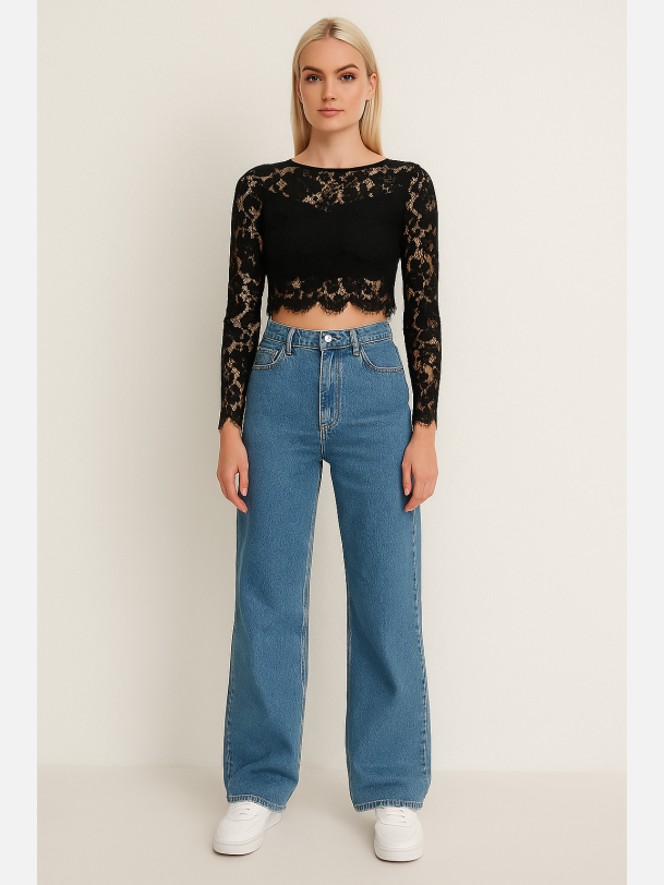 GAN Sort blonde crop top
