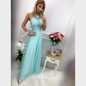 GATTI Lang kjole i mint farve med sten og broderier