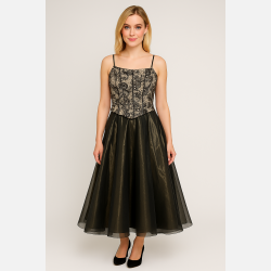 GRACIA Lang kjole med broderier 