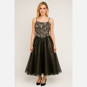 GRACIA Lang kjole med broderier 