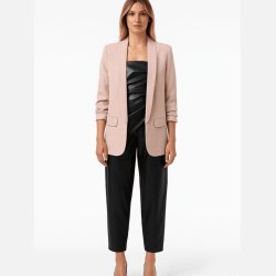 JOBIS Klassisk blazer i beige farve med elegant snit