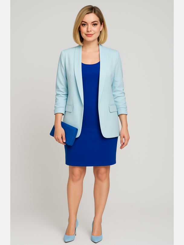JOBIS Klassisk blazer i bl� farve 
