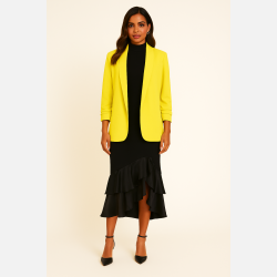 JOBIS Klassisk blazer i gul farve