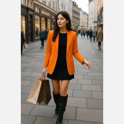 JOBIS Klassisk blazer i orange farve