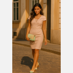 LIDA Kort kjole i rosa farve med elegant snit