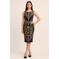 MARY Midi kjole med pailletter � Glamour�s elegance fra Jollyyoung.dk