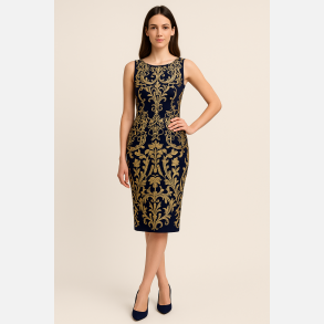 MARY Midi kjole med pailletter � Glamour�s elegance fra Jollyyoung.dk