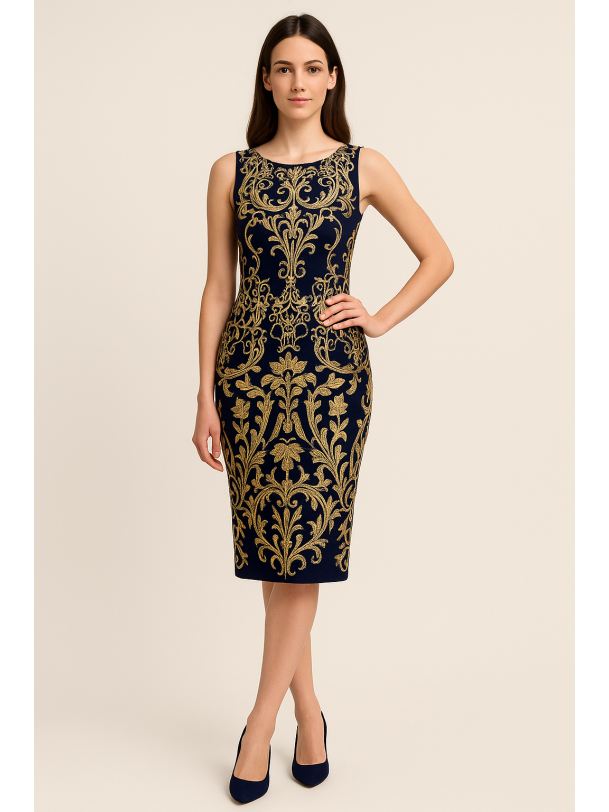 MARY Midi kjole med pailletter � Glamour�s elegance fra Jollyyoung.dk