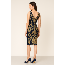 MARY Midi kjole med pailletter � Glamour�s elegance fra Jollyyoung.dk