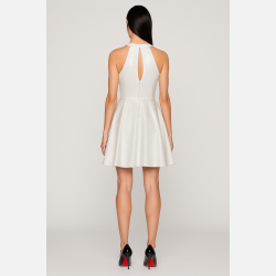 MISSI Kort shiny kjole i gr�/s�lv farve