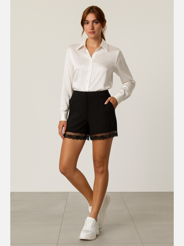 NIA 2 Shorts med blonde kant