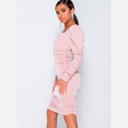 NINA Midi kjole i sart rosa farve