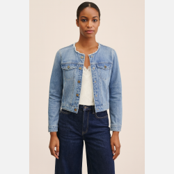 OLIVIA Jeans jakke i klassisk bl� denim