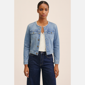 OLIVIA Jeans jakke i klassisk bl� denim