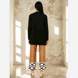 POPPY klassisk sort cardigan med lommer � tidl�s strik til hverdagskomfort