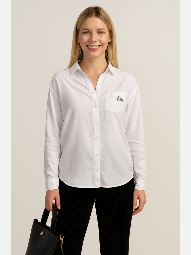 RICI Hvid skjorte � Klassisk komfort med moderne twist fra Jollyyoung.dk