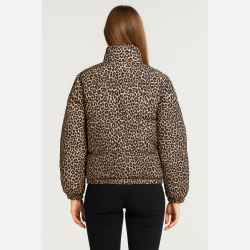 ROJA Vinterjakke i animal print med h�j krave