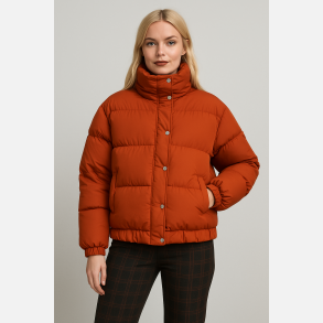 ROMA Vinterjakke i rust farve med h�j krave
