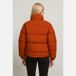 ROMA Vinterjakke i rust farve med h�j krave