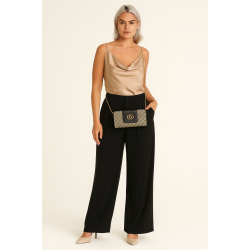 SIENA Satin top i beige