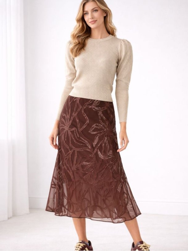  Siba eksklusiv striktr�je med guldtr�d og feminin pasform